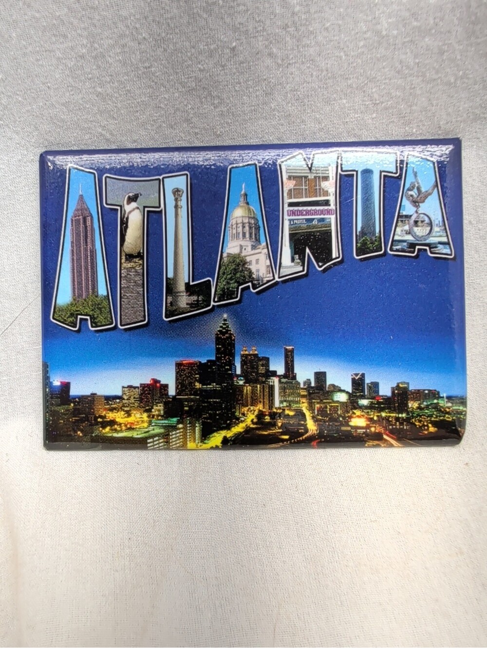 vintage MAGNET 2" x 3" Refrigerator Locker ATLANTA, GEORGIA UNDERGROUD#143